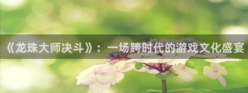 优贝娱乐网址注册:《龙珠大师决斗》:一场跨时代的游戏文化盛宴